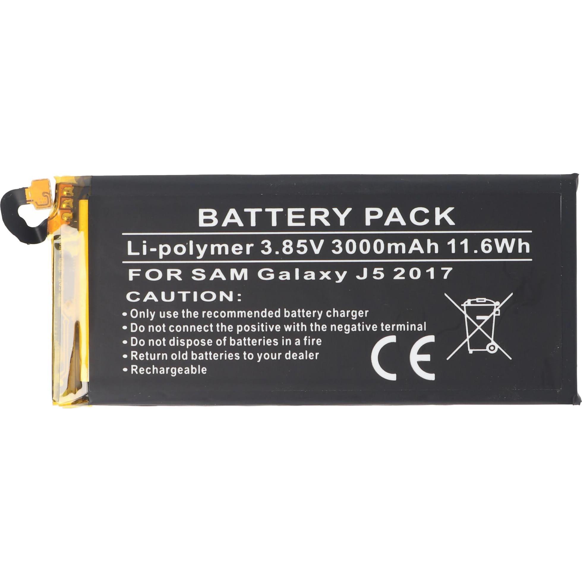 AccuCell Akku Samsung Galaxy J5 2017, Smartphone Akku