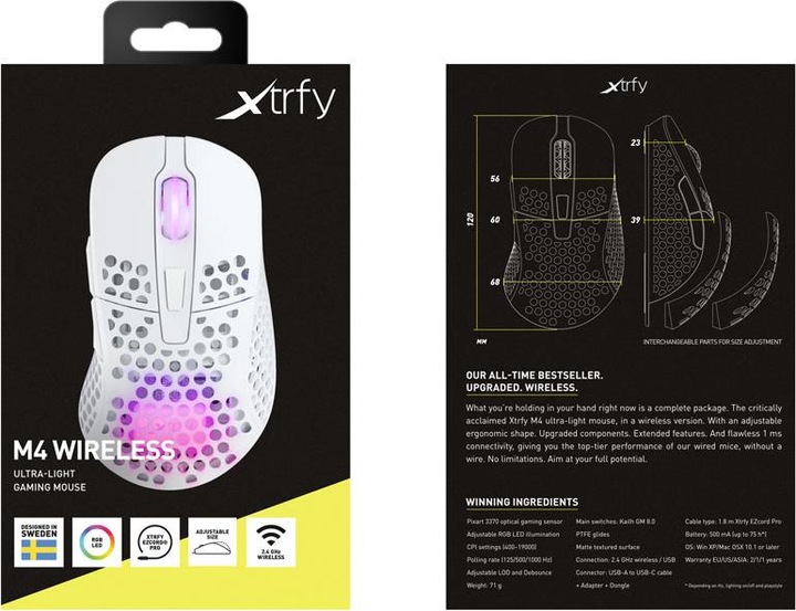 Produktbild CHERRY xtrfy M4 Wireless RGB (Kabelgebunden)