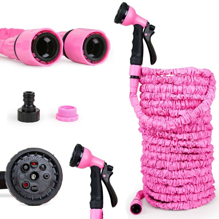 Immagine prodotto Grafner Tubo flessibile da giardino da 1/2" con doccia a 7 funzioni 7.5m - 45m (30 m, 12.70 mm)