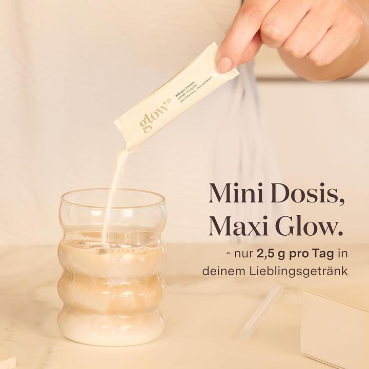 Produktbild Glow25 Kollagen Intensiv mit Tripeptiden, Vitamin C, Zink und Biotin (30 Stück, Pulver, 75 g)