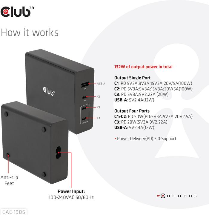 Immagine prodotto Club 3D CAC-1906 (132 W)