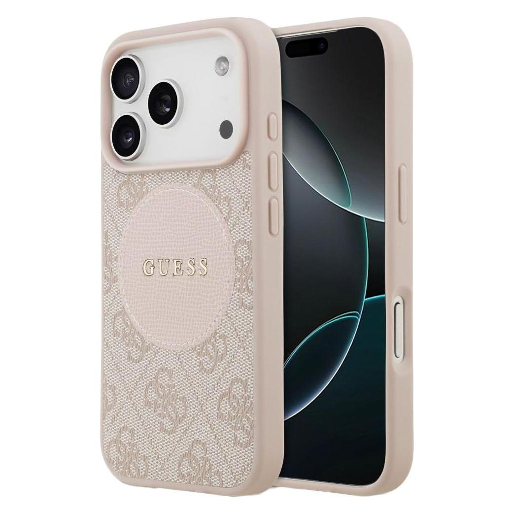 Guess - 4G Circle Classic Logo MagSafe (GUHMP17LP4PGRSGP) - IPhone 17 Pro - Pink (Apple IPhone 17 Pro), Smartphone Hülle, Pink