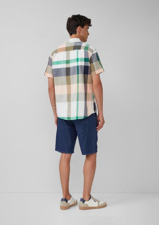 Immagine prodotto s.Oliver Hemd Regular Fit: Strukturiertes Kurzarmhemd mit Kentkragen (M)