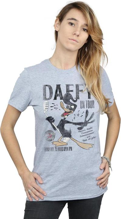 Actual product image Looney Tunes Womens/Ladies Daffy Duck Concert Cotton Boyfriend T-Shirt (3XL)