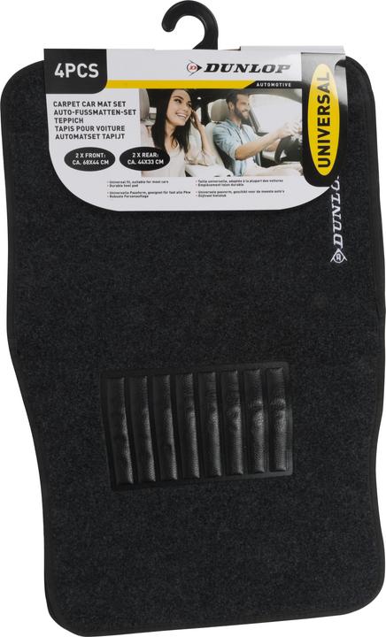 Image du produit Dunlop Car mat set carpet PP 4pc. (1 jeu de 4 tapis de sol)