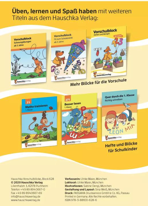 Produktbild Vorschulblock - Buchstaben und Laute ab 5 Jahre (Deutsch, Ulrike Maier, Sabine Dengl, 2018)