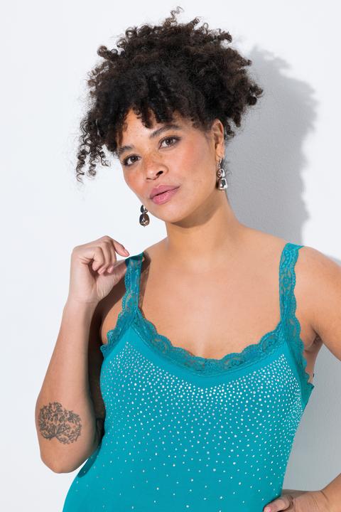 Produktbild Miamoda Top, ärmelloser Slim Fit, Glitzersteinchen, Spitze (50)