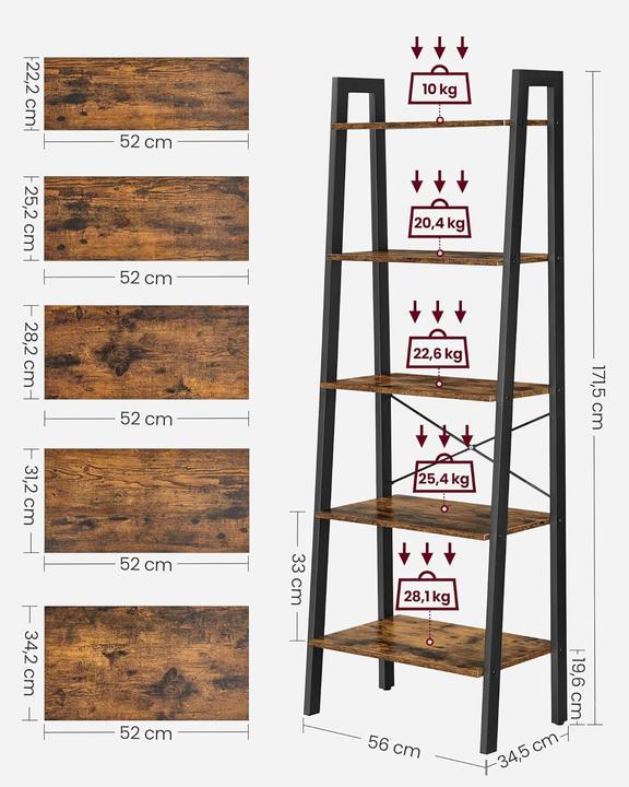 Actual product image Vasagle Cabana (56 x 32 x 172 cm)