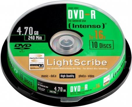 Actual product image Intenso 1x100 DVD-R 4,7GB 16x Speed, Cakebox (100 x)