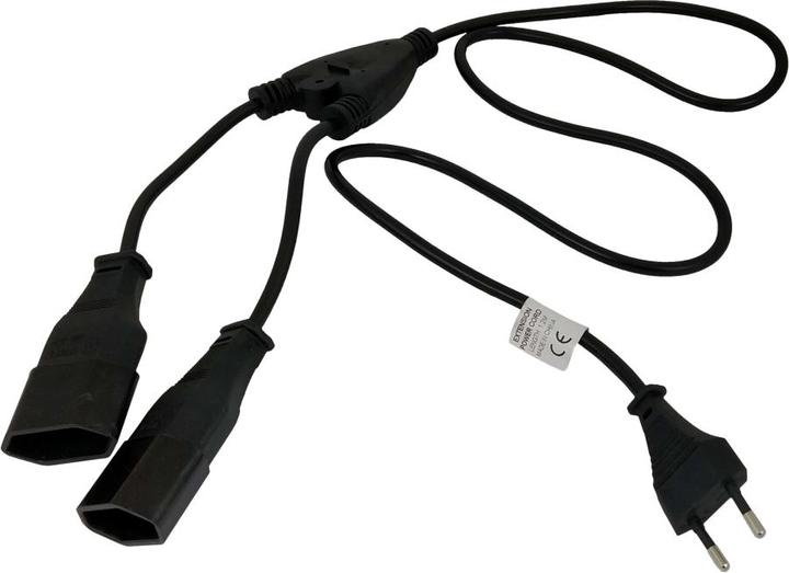 Produktbild Akyga Stromkabel für Notebook AK-RD-05A Y-Splitter CCA Eurostecker Typ C / 2x CEE 7/16 1,2 m (1.20 m, CEE 7/16)