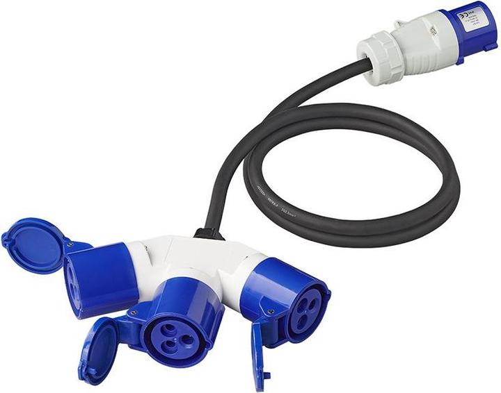 Actual product image ProPlus CEE 3-way distributor 16A 150cm 3x2,5mm² (DC connector)