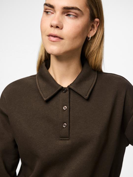 Actual product image Pieces PCCHILLI SWEAT Langarm-Poloshirt (XL)