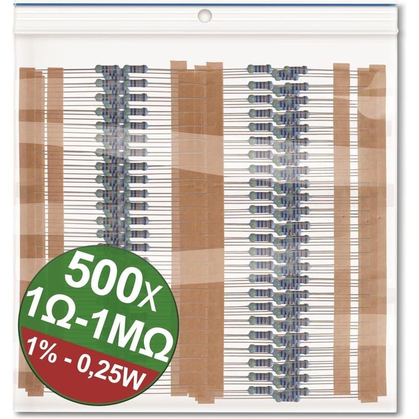 Thumbnail - Quadrios 22P036 Metallschicht-Widerstand Sortiment axial bedrahtet 0.25 W 1 % 1 Set, Widerstand