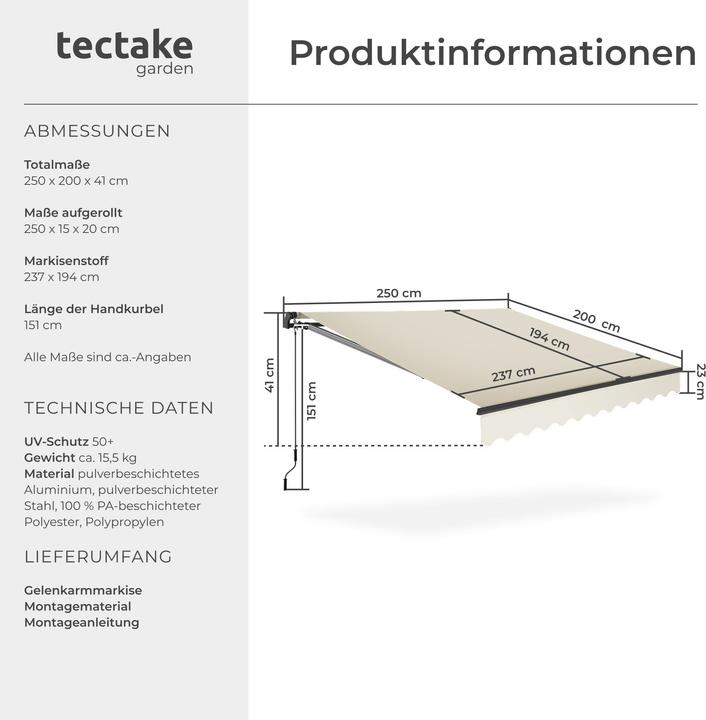 Image du produit tectake Ornella (2.50 m)