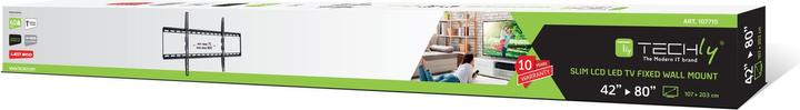 Produktbild Techly Wandhalterung für LCD TV LED 42"-80",Slim fix, schwarz (Wand, 80", 60 kg)