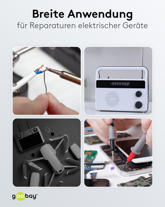 Image du produit Goobay Étain de soudure professionnel sans plomb, ø 0,56 mm, 100 g (Souder)