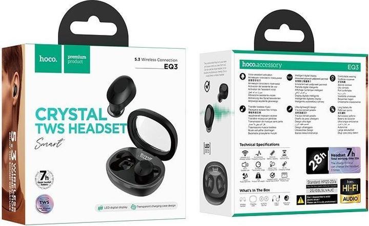 Actual product image Hoco Wireless Headphones EQ3 black (7 h, Wireless)