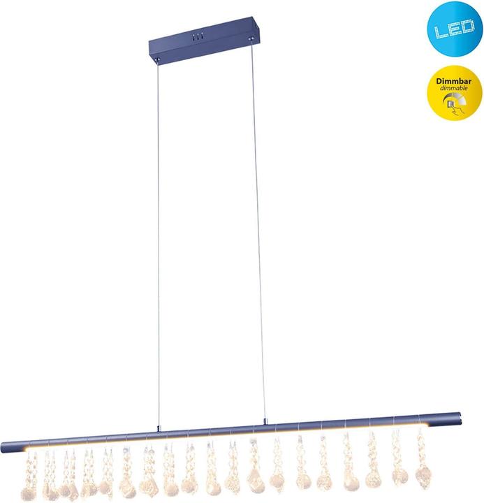 Produktbild Näve LED Pendelleuchte Nobilis l: ca. 100 cm - grau