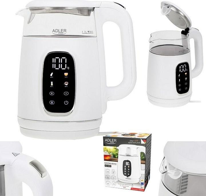 Image du produit Adler AD 1305 Bouilloire électrique blanc/argenté (1.70 l)
