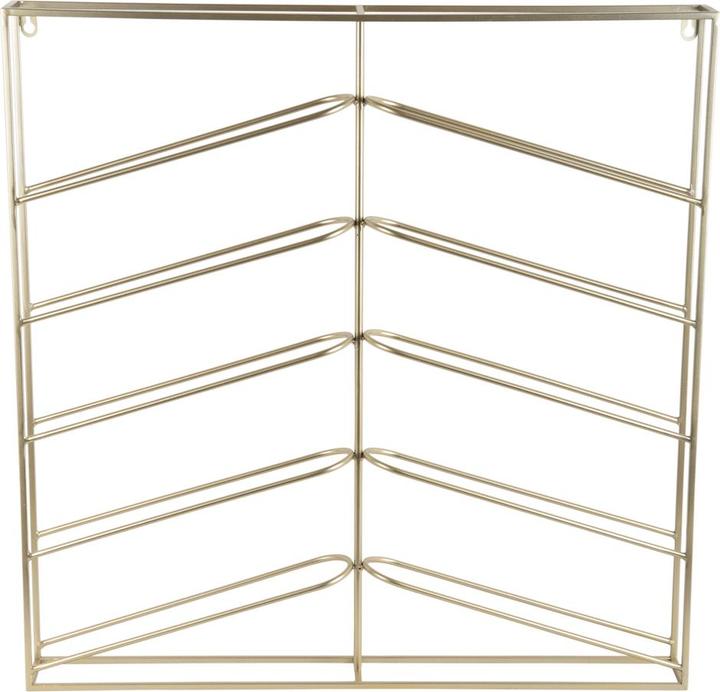 Produktbild present time Wijnrek Cuadro - Lichtgoud - 67x7.5x66cm - Scandinavisch (PT4270GD)