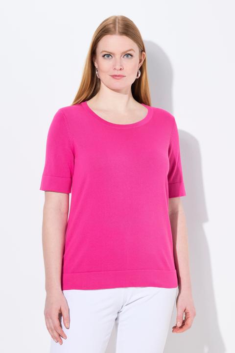 Produktbild Ulla Popken Twinset-Pullover, Rundhals, Halbarm, Pima Cotton (42, 44)