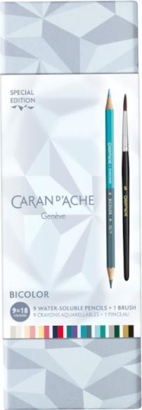 Image du produit Caran d'Ache Farbstift Bicolor Alpine Frost (Multicolore, 9 x)