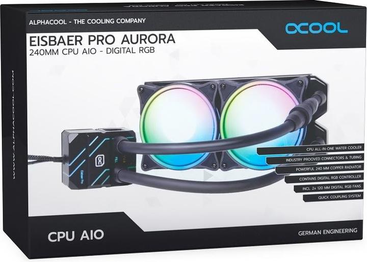 Produktbild Alphacool Eisbaer Pro Aurora 240 CPU Komplett-Wasserkühlung, D-RGB