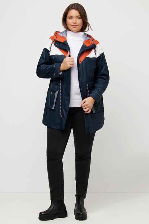 Produktbild Ulla Popken HYPRAR Friesenjacke, Colorblocking, Kapuze, Tunnelzug (46, 48)