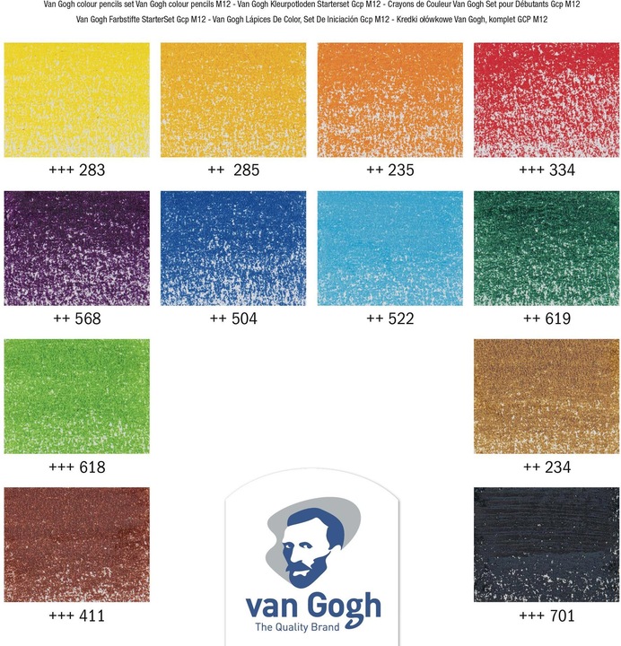 Actual product image Van Gogh Colored pencils Starter 12 Set (Multicoloured, 12 x)