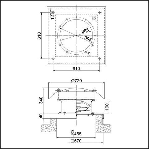 Actual product image Maico MAI EZD35/4B Axial Roof Fan INenn 0.55A IMax 0.6A 125W