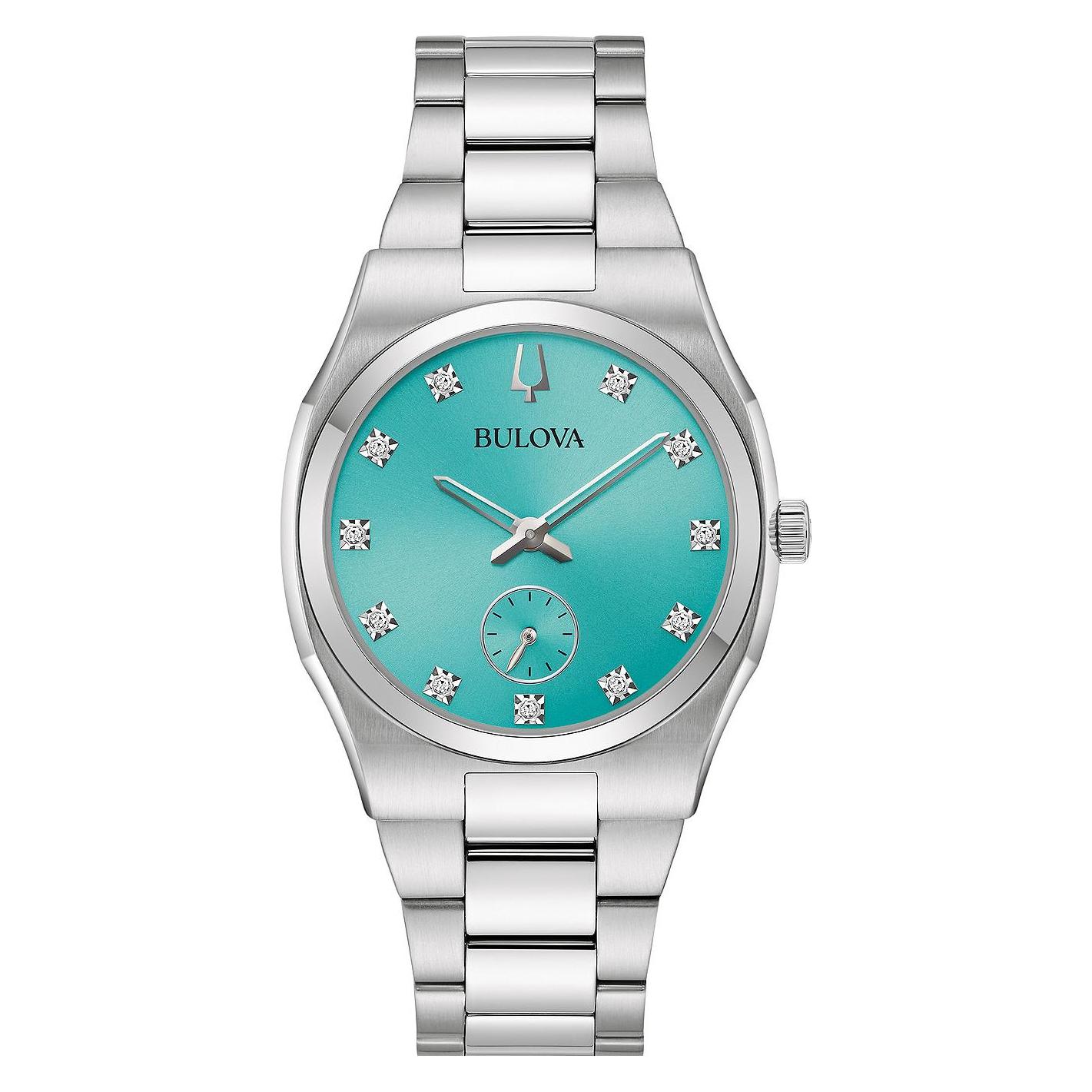 Bulova, Horloge, 96P243 Surveyor Dameshorloge 34mm 3ATM, Zilver, (Analoog Horloge, 34 mm)