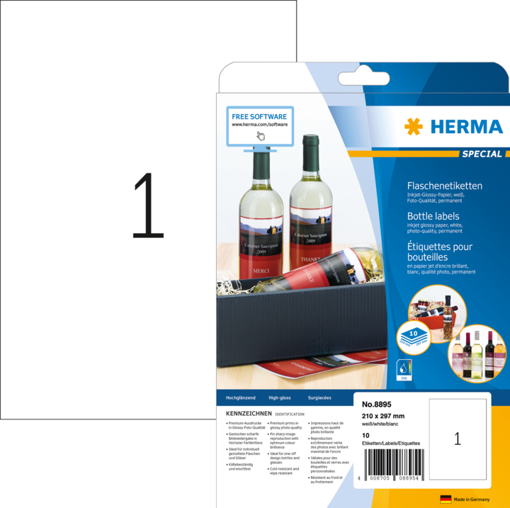 Herma Hochglanz Etiketten A4