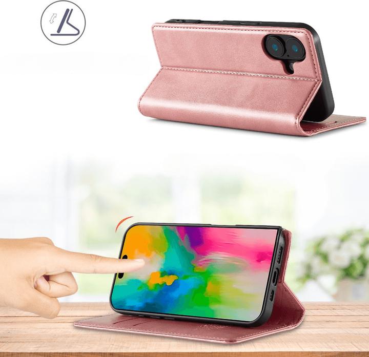 Immagine prodotto LC.Imeeke iPhone 16 - Custodia Flip Vintage (Apple iPhone 16)
