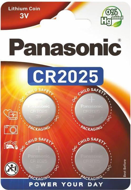 Image du produit Panasonic Lithium Power CR2025 (4 pcs, CR2025, 165 mAh)