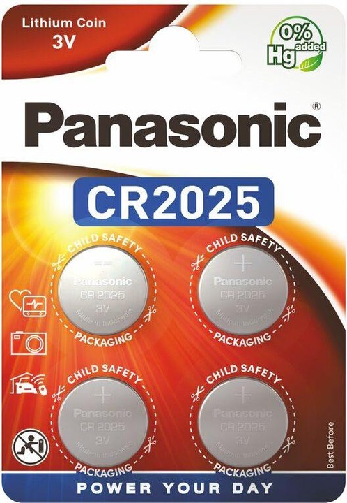 Actual product image Panasonic Lithium Power CR2025 (4 pcs., CR2025, 165 mAh)