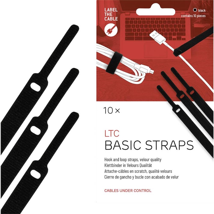 Actual product image Label-the-cable LTC Basic Straps (Velcro cable ties, 170 mm, 10 pcs.)