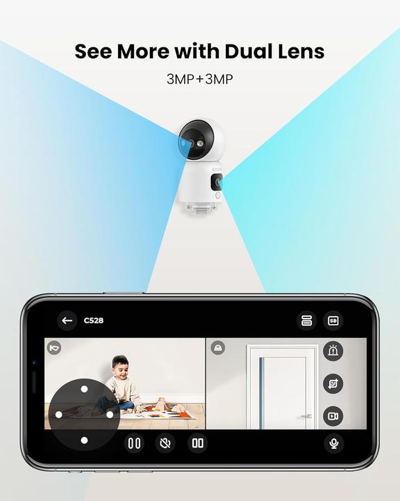 Actual product image Zosi Überwachungskamera mit Dual-Objektiv und KI-Erkennung
