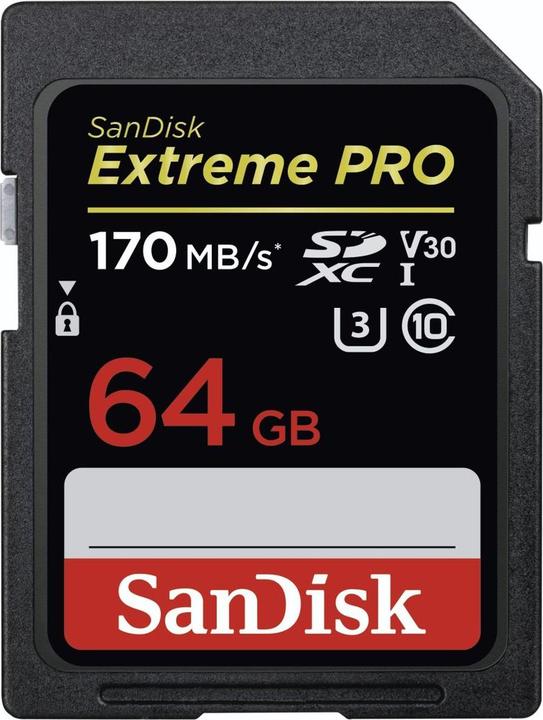 SANDISK Extreme Pro SDXC U3 (64 GB, SDXC, U3, UHS-I)