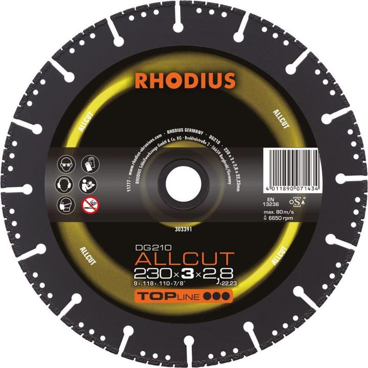 Produktbild Rhodius Diamant-Trennscheibe DG210 ALL