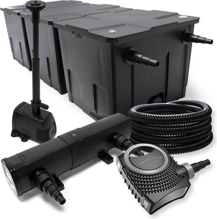 Actual product image Wiltec Filter Set: Bio Pond Filter up to 90000l, UVC Clarifier with 24W, 80W Pump and Fountain Pump