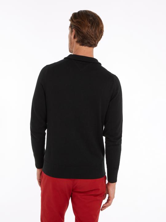 Immagine prodotto Tommy Hilfiger Pima CTN Cashmere Pullover Zip Mock Black (S)