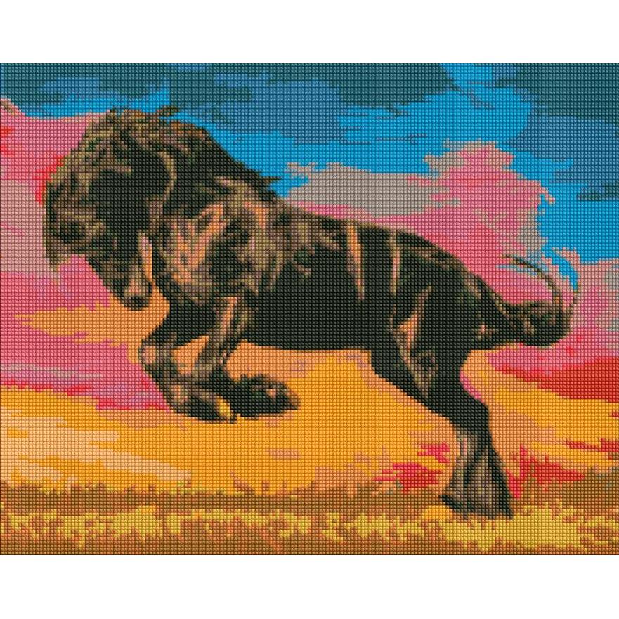 Ideyka Diamond Painting - Mustang mit Rahmen 40 x 50 cm