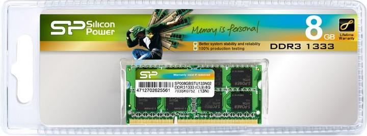 Produktbild Silicon Power SP008GLSTU160N02 (1 x 8GB, 1600 MHz, DDR3L-RAM, SO-DIMM)