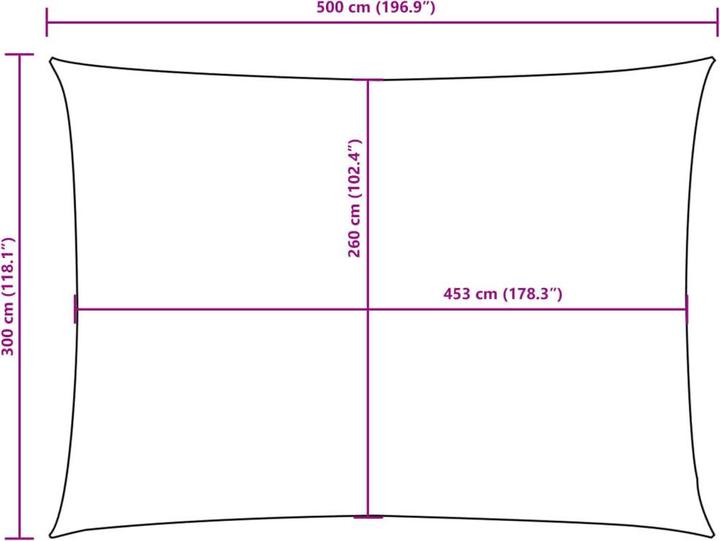 Produktbild vidaXL Sonnensegel (300 x 500 cm)