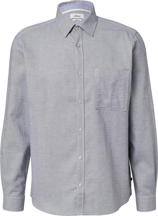 Immagine prodotto s.Oliver Hemd Regular Fit: Gemustertes Langarmhemd mit Brusttasche (M)