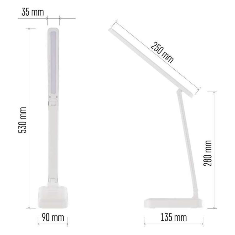 EMOS Lampada da tavolo a LED AMY 5 W, luminosità 200 lm, batteria agli