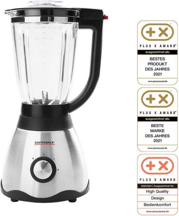 Image du produit Gastroback Batteur sur socle Vital Mixer Plus 850 Watt, Argent/Noir (850 W)