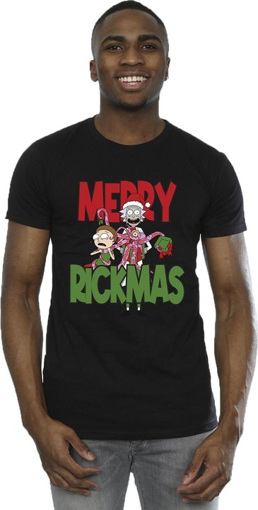 Actual product image Rick And Morty Mens Merry Rickmas T-Shirt (4XL)