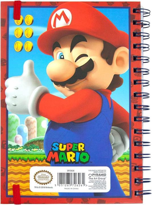 Image du produit Pyramid Mario - Carnet de notes 3D A5 (A5, À rayures, Couverture rigide)