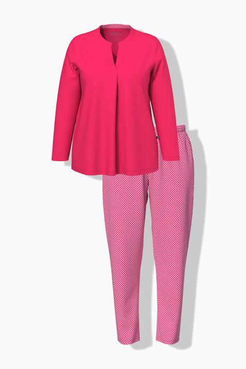 Produktbild Ulla Popken Pyjama, Muster, Rundhals, Langarm (58, 60)